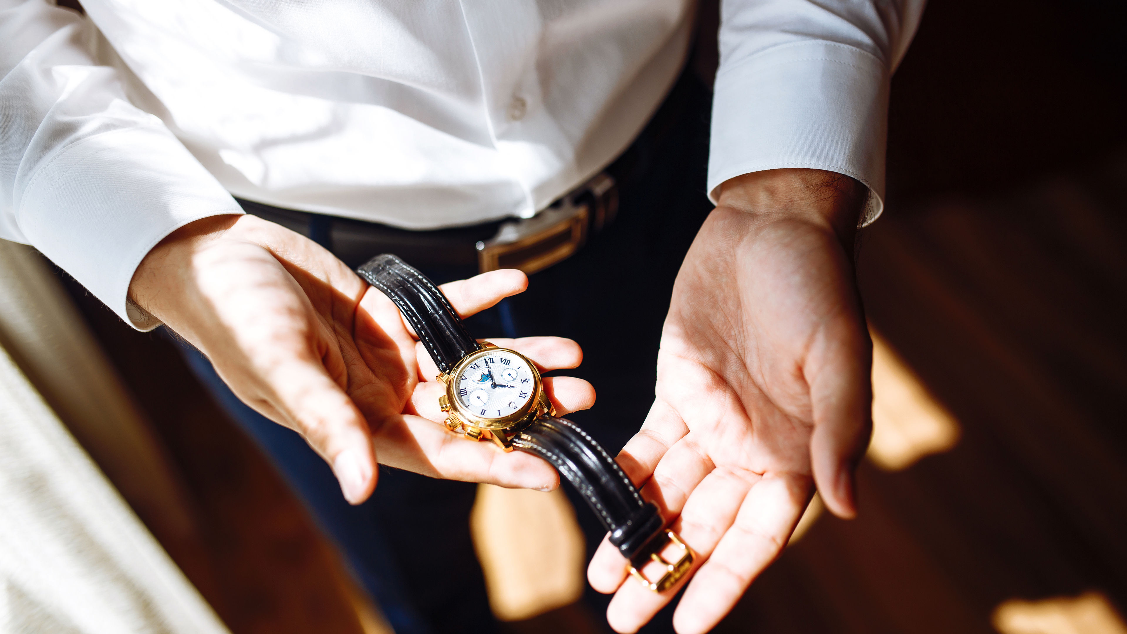 A watch in hand