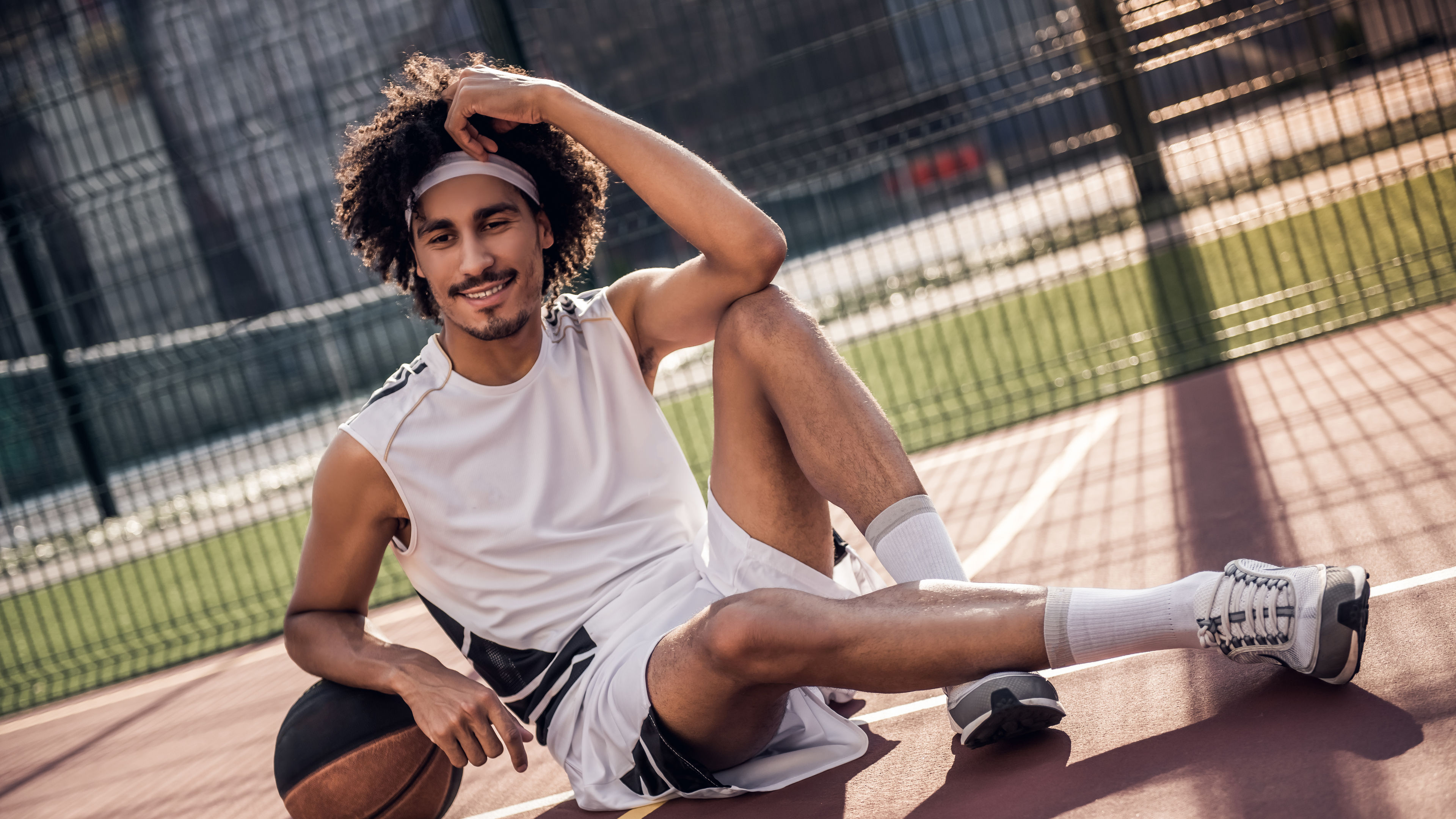Attractive basketball player