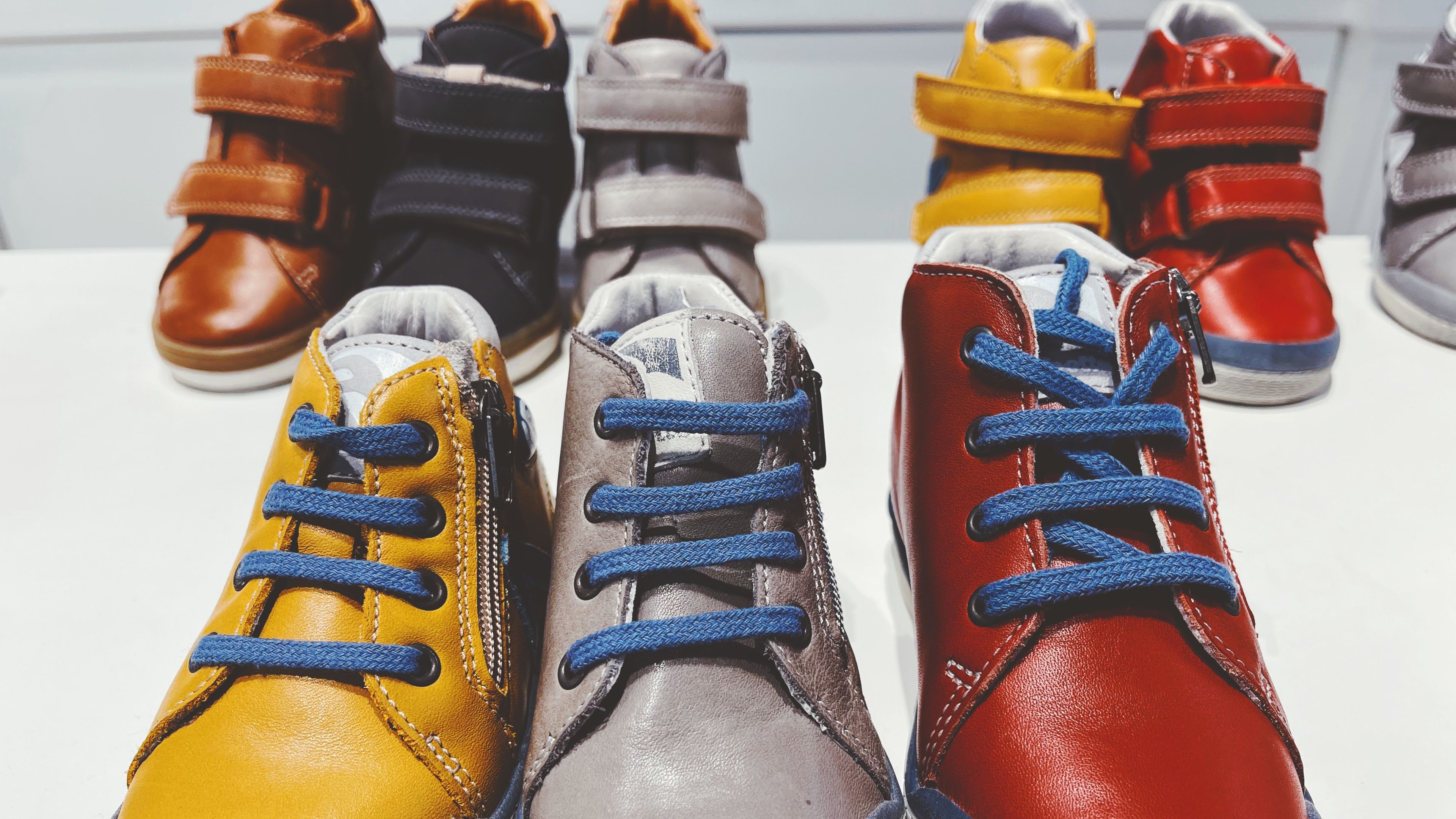 Image of kids leather sneakers