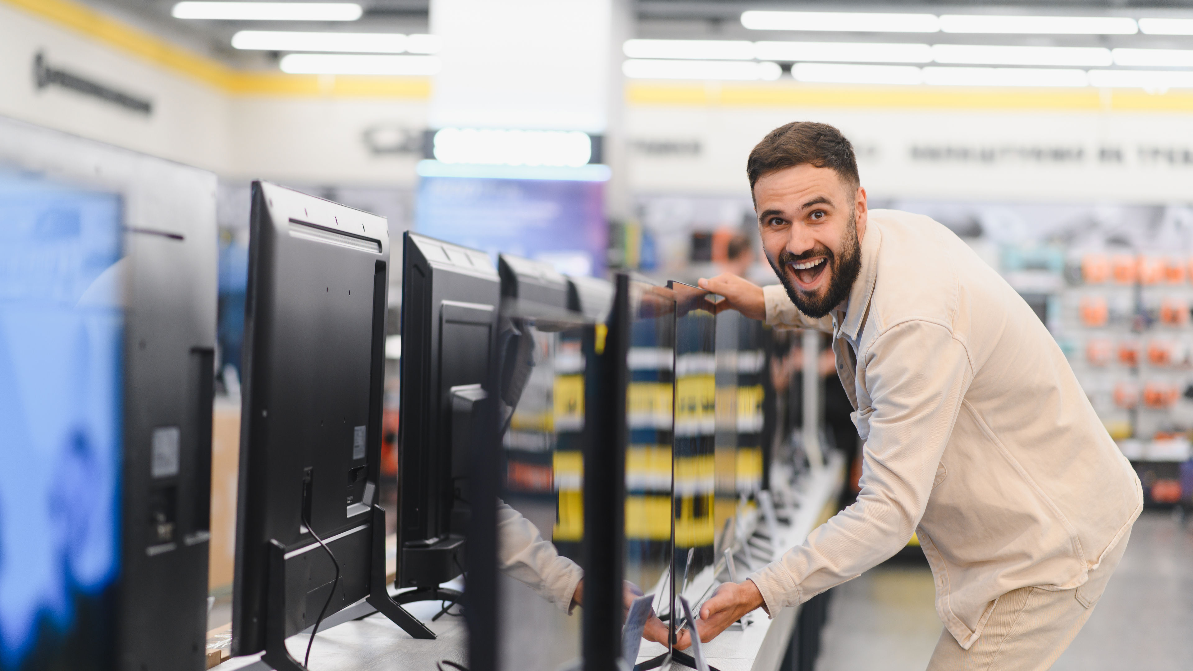 Man with TV 